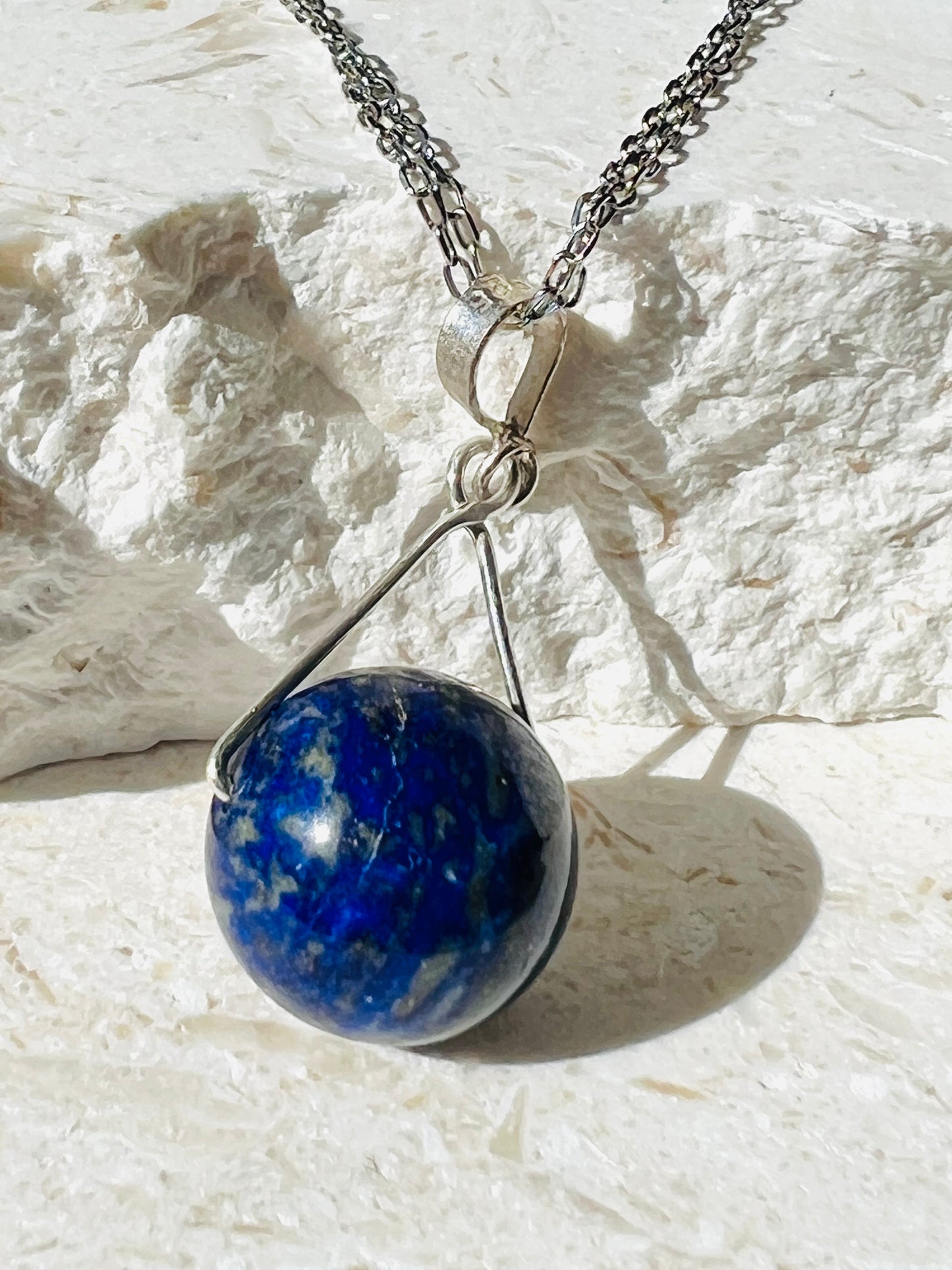 Lapis Lazuli sphere pendant