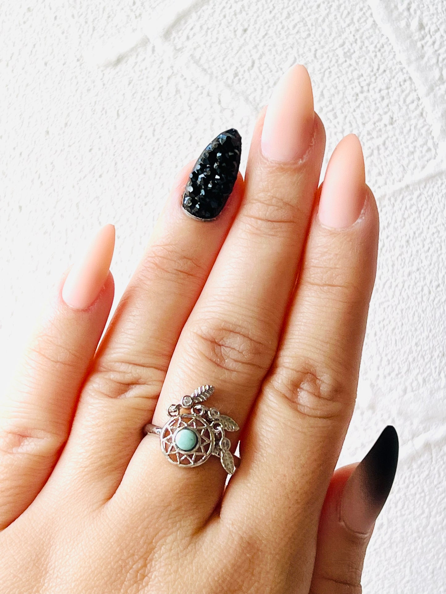 Turquoise Dream Catcher Dainty Ring