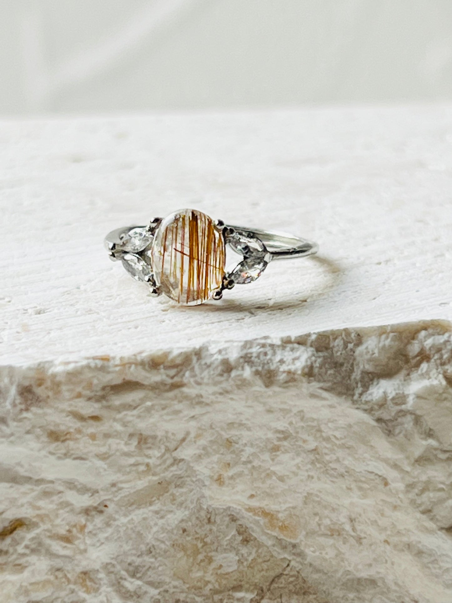 Rutilated 925 ring