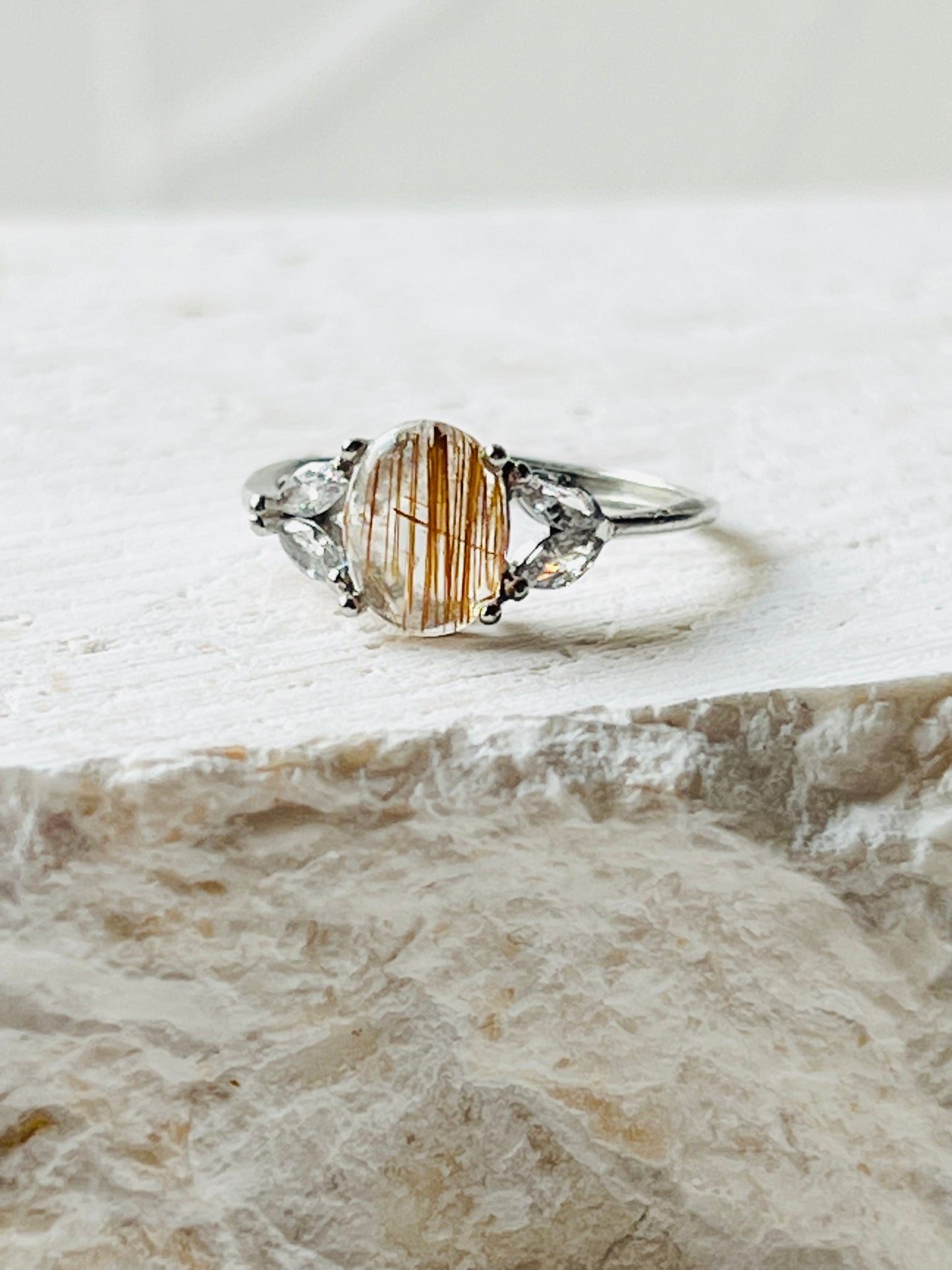 Rutilated 925 ring