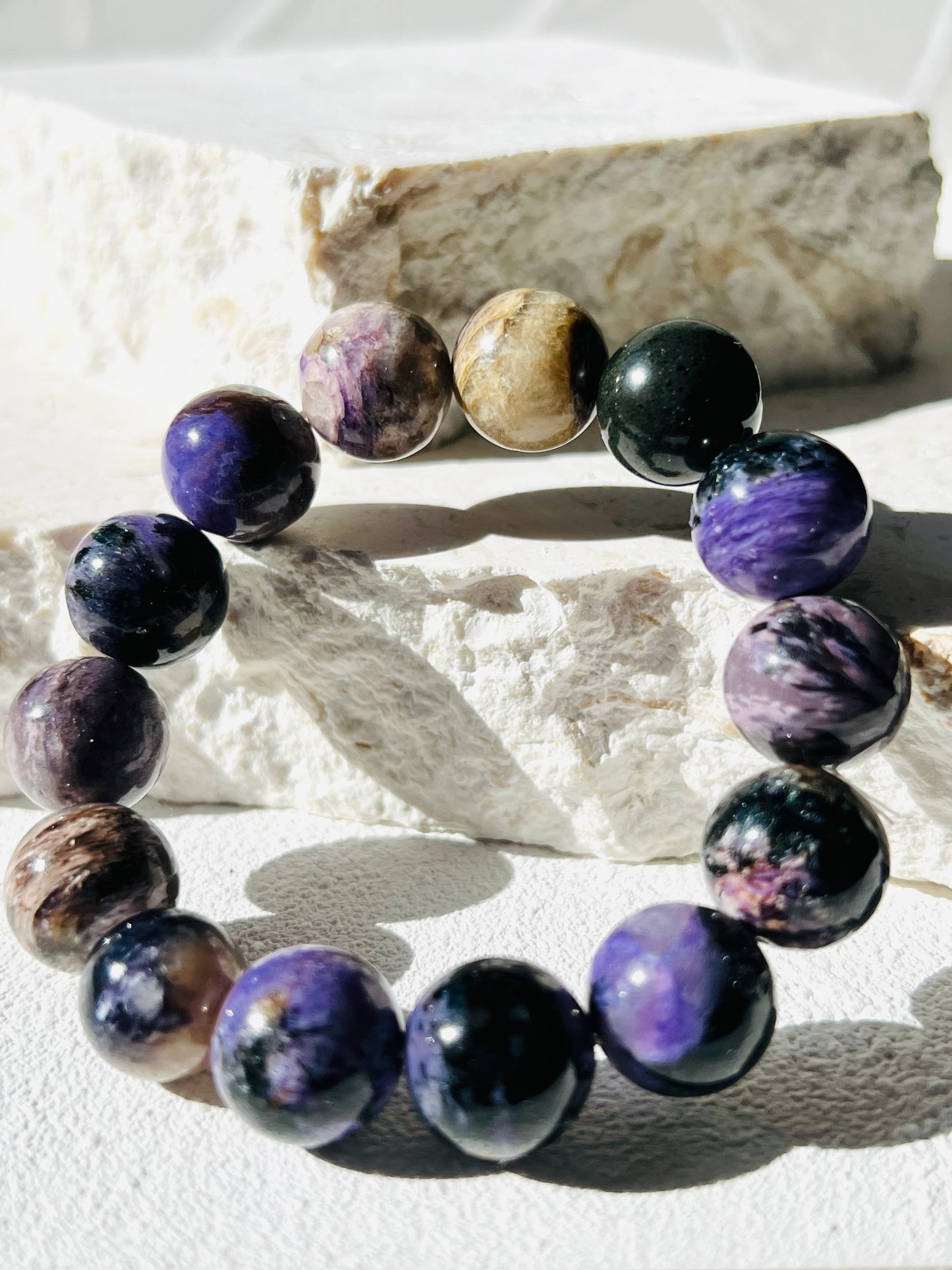 Charoite 14 mm bracelet