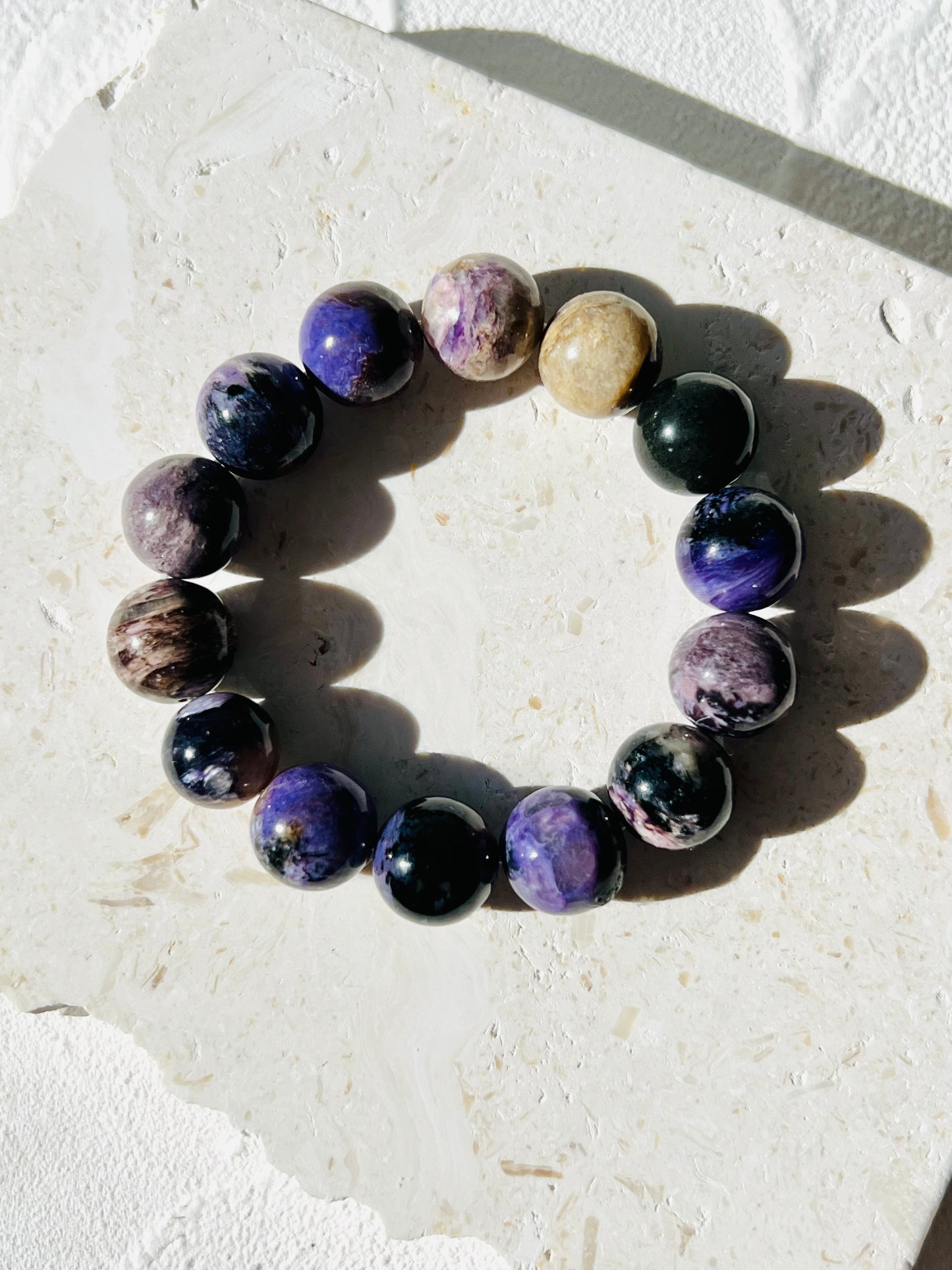 Charoite 14 mm bracelet