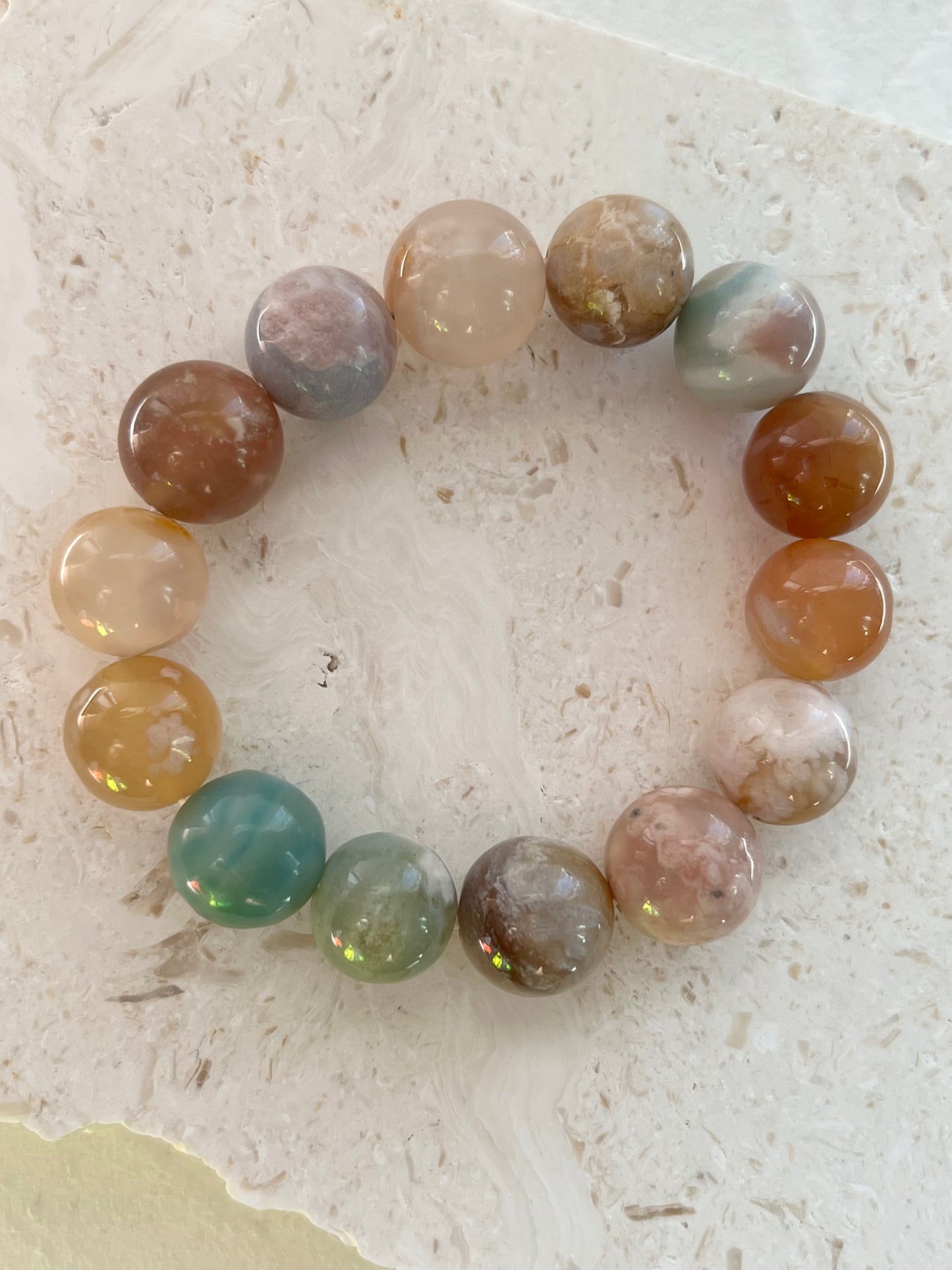 Cherry Blossom flower agate bracelet