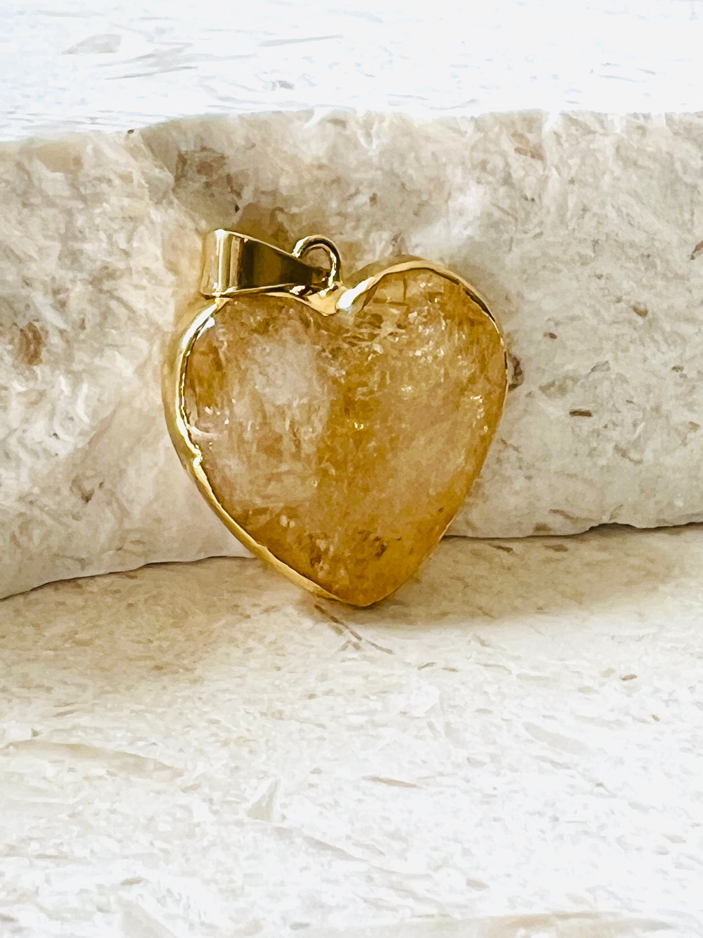 Citrine gold plated pendant