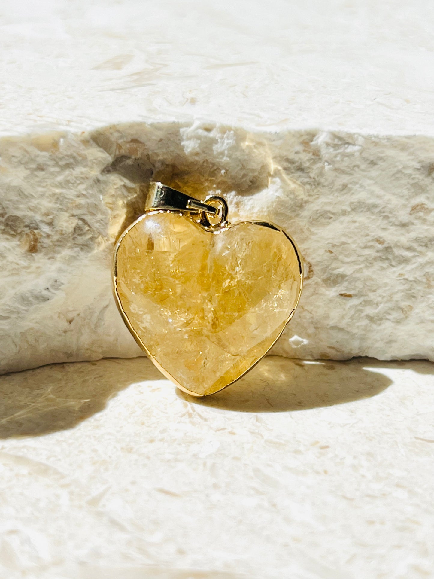 Citrine gold plated pendant