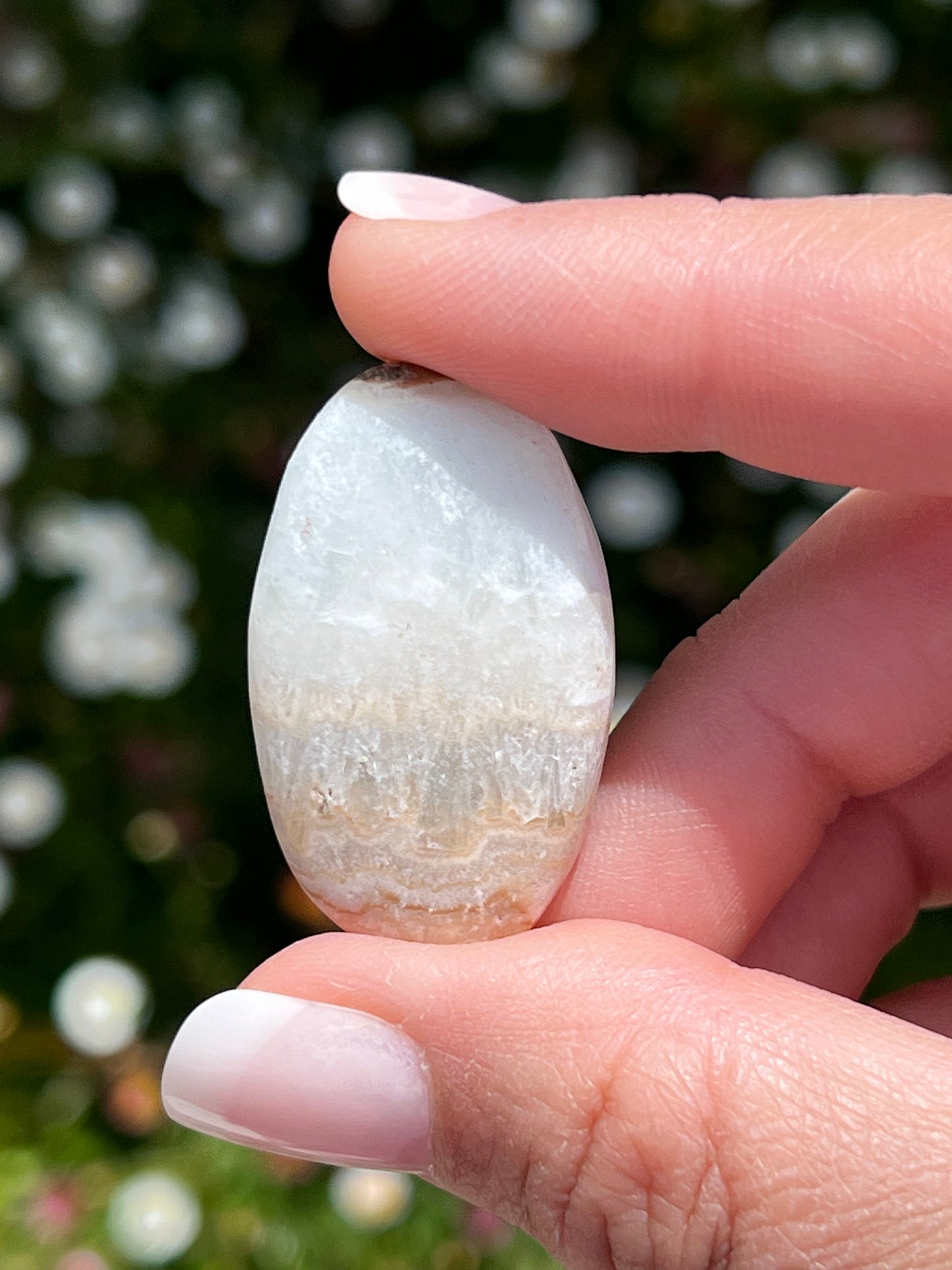 Caribbean Calcite Mini Palmstone - Zoee Crystals