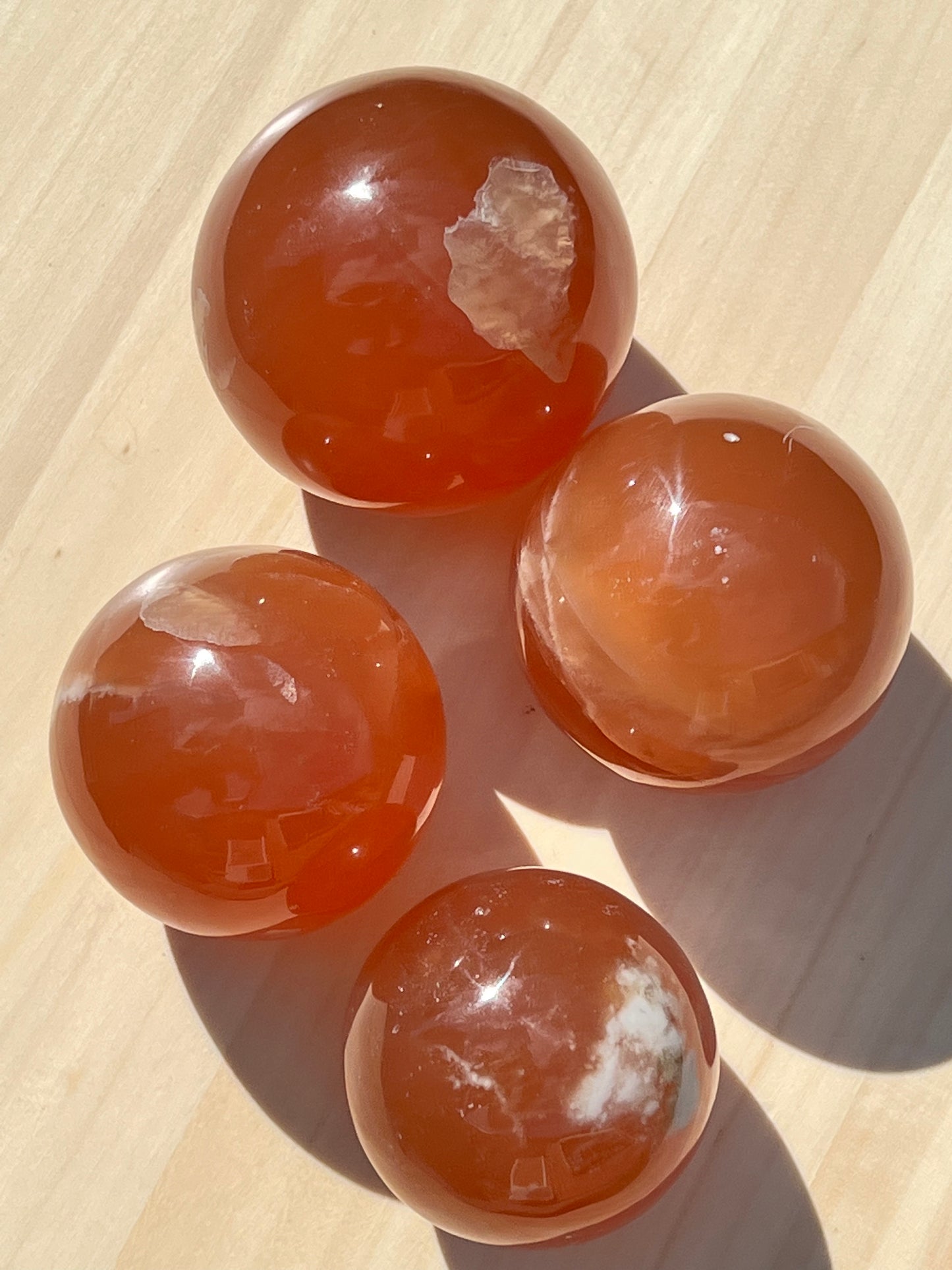 Honey Calcite Sphere - Zoee Crystals