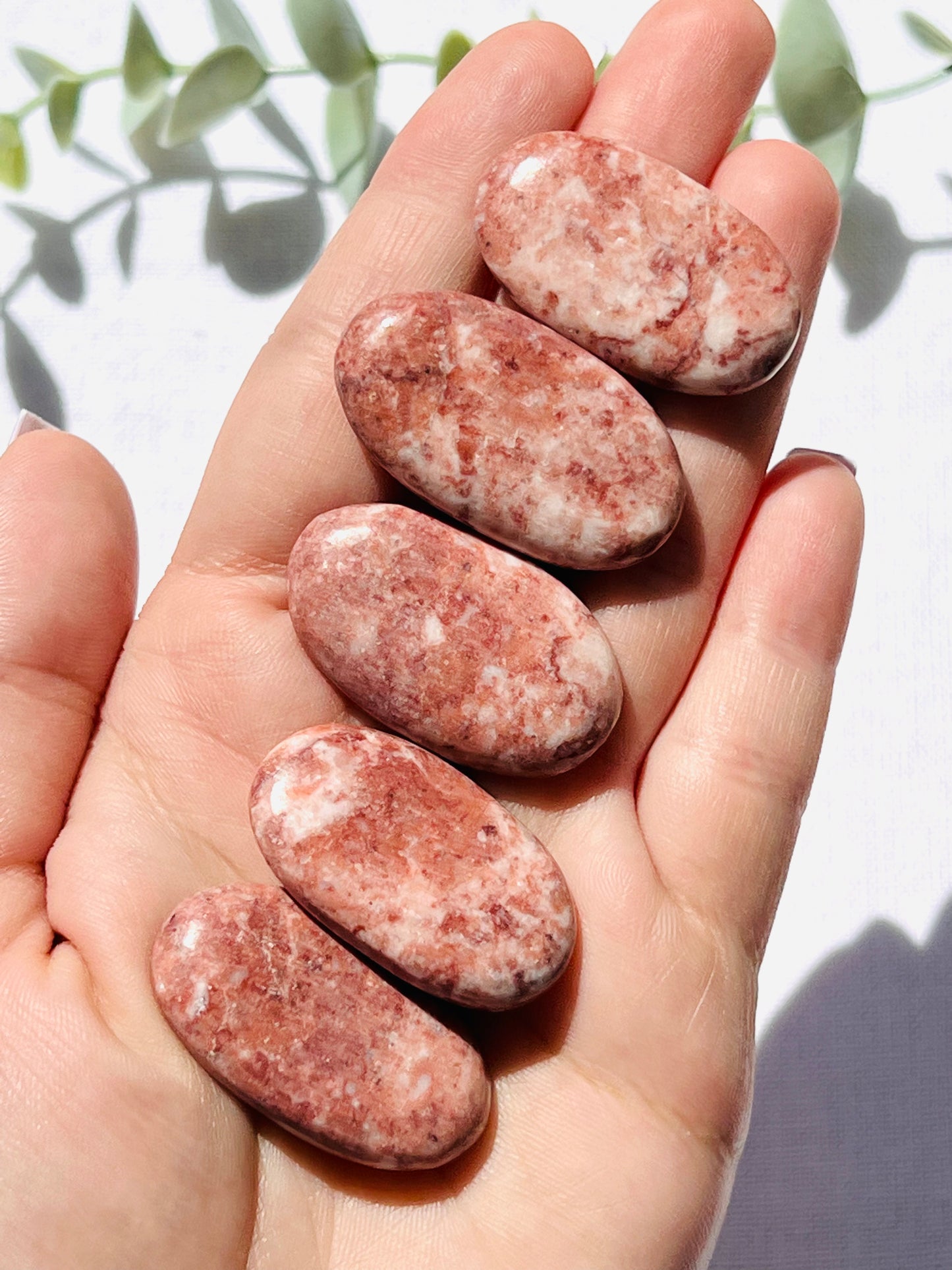Red Jasper Mini Palmstone - Zoee Crystals