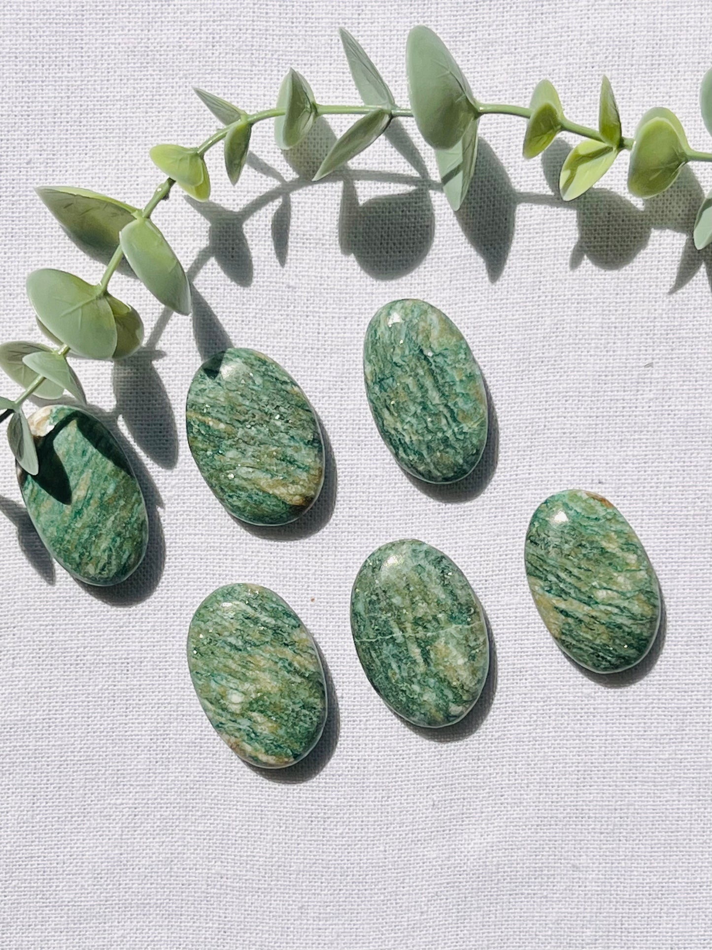 Green Jade Mini Palmstone - Zoee Crystals