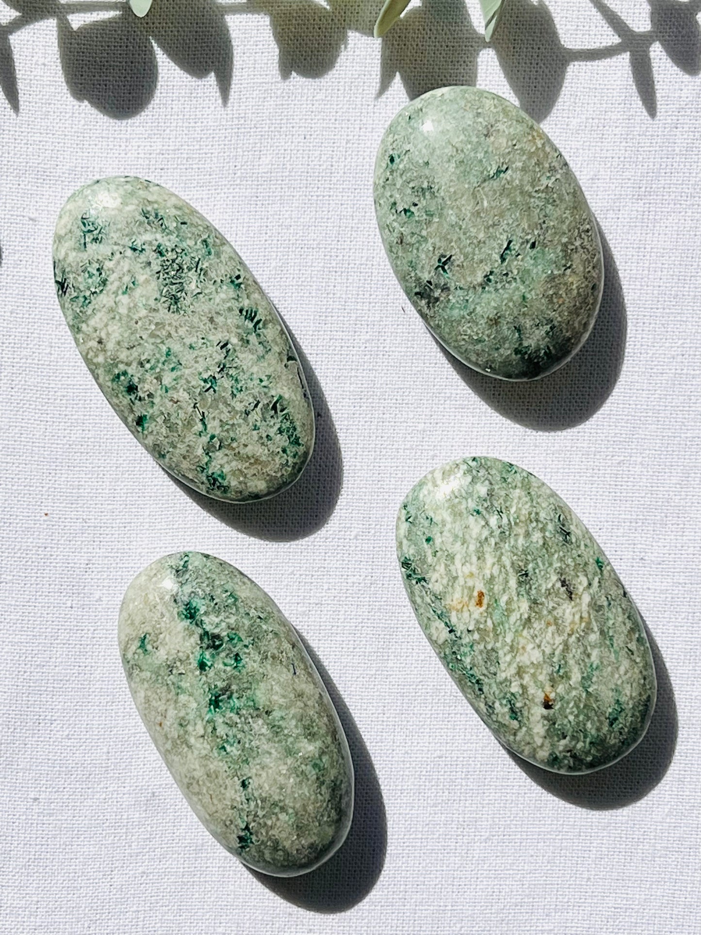 Green Kyanite Palmstone - Zoee Crystals