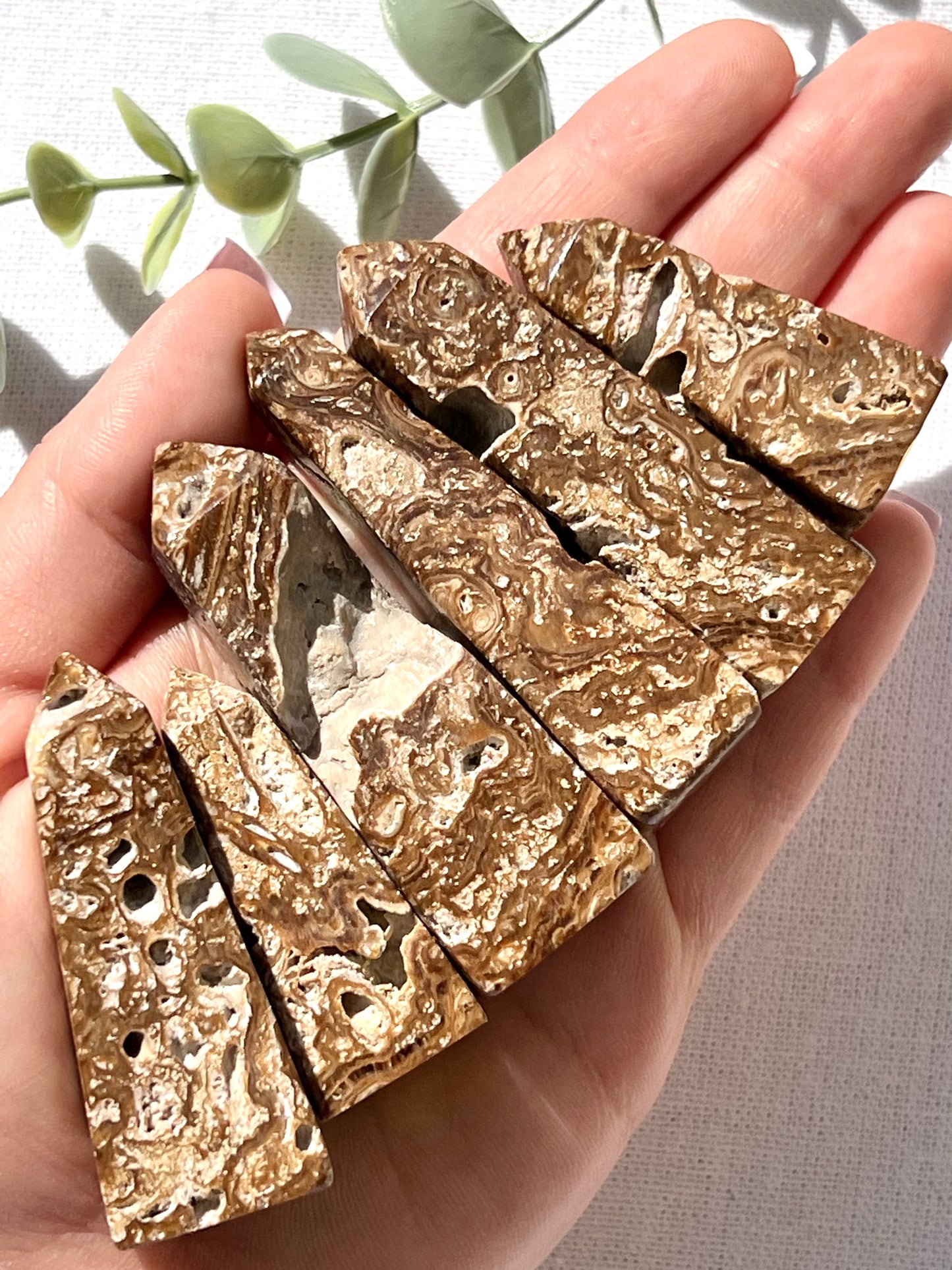 Chocolate Calcite Druzy Mini Tower - Zoee Crystals