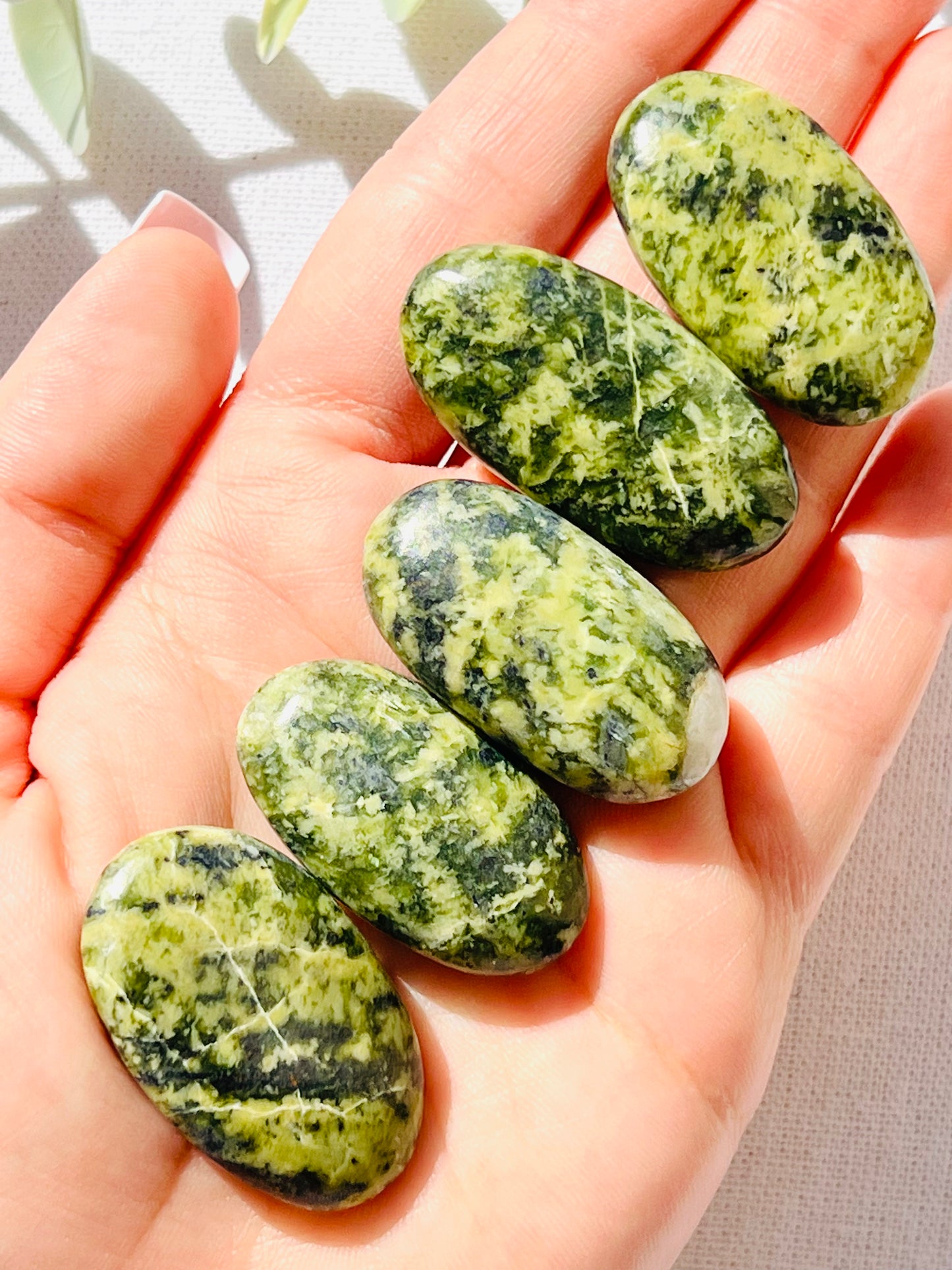 Jungle Jade Mini Palmstone - Zoee Crystals