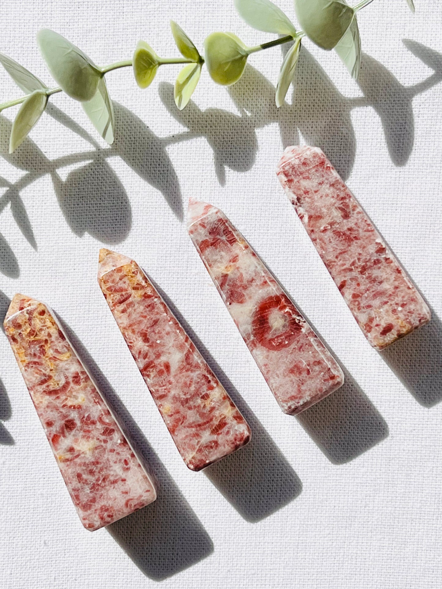 Strawberry Jasper Tower - Zoee Crystals