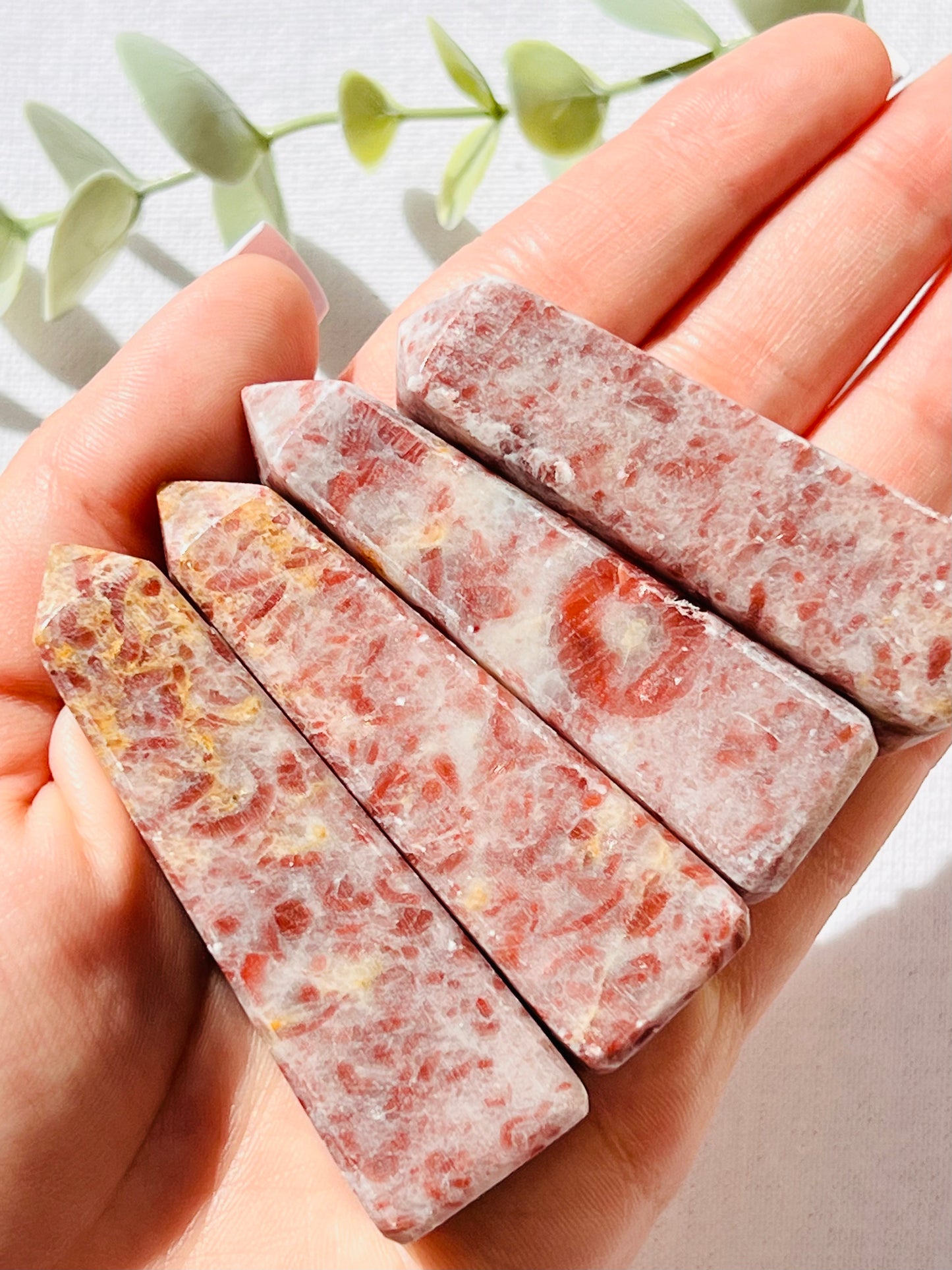 Strawberry Jasper Tower - Zoee Crystals