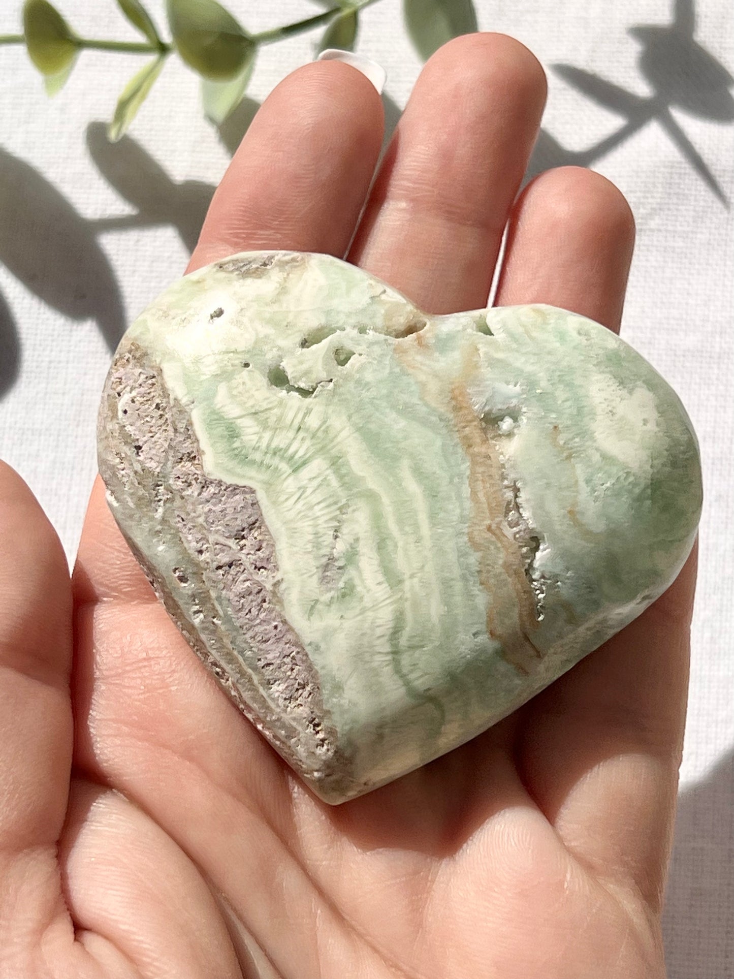 Blue Aragonite Heart - Zoee Crystals