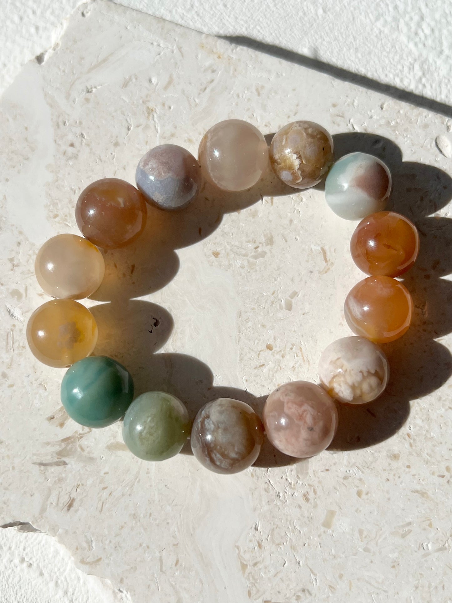Cherry Blossom flower agate bracelet