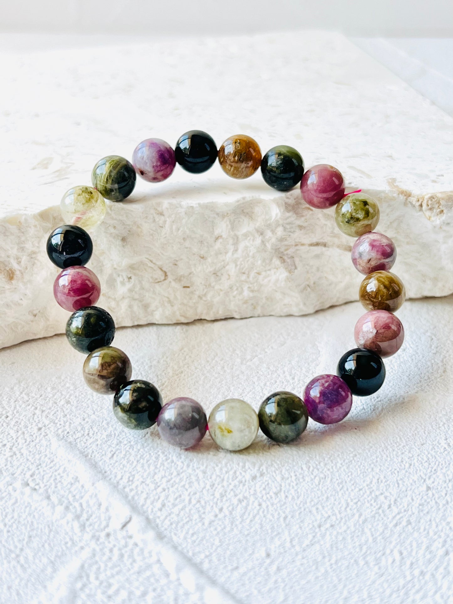 Natural tourmaline high grade bracelet 9 mm
