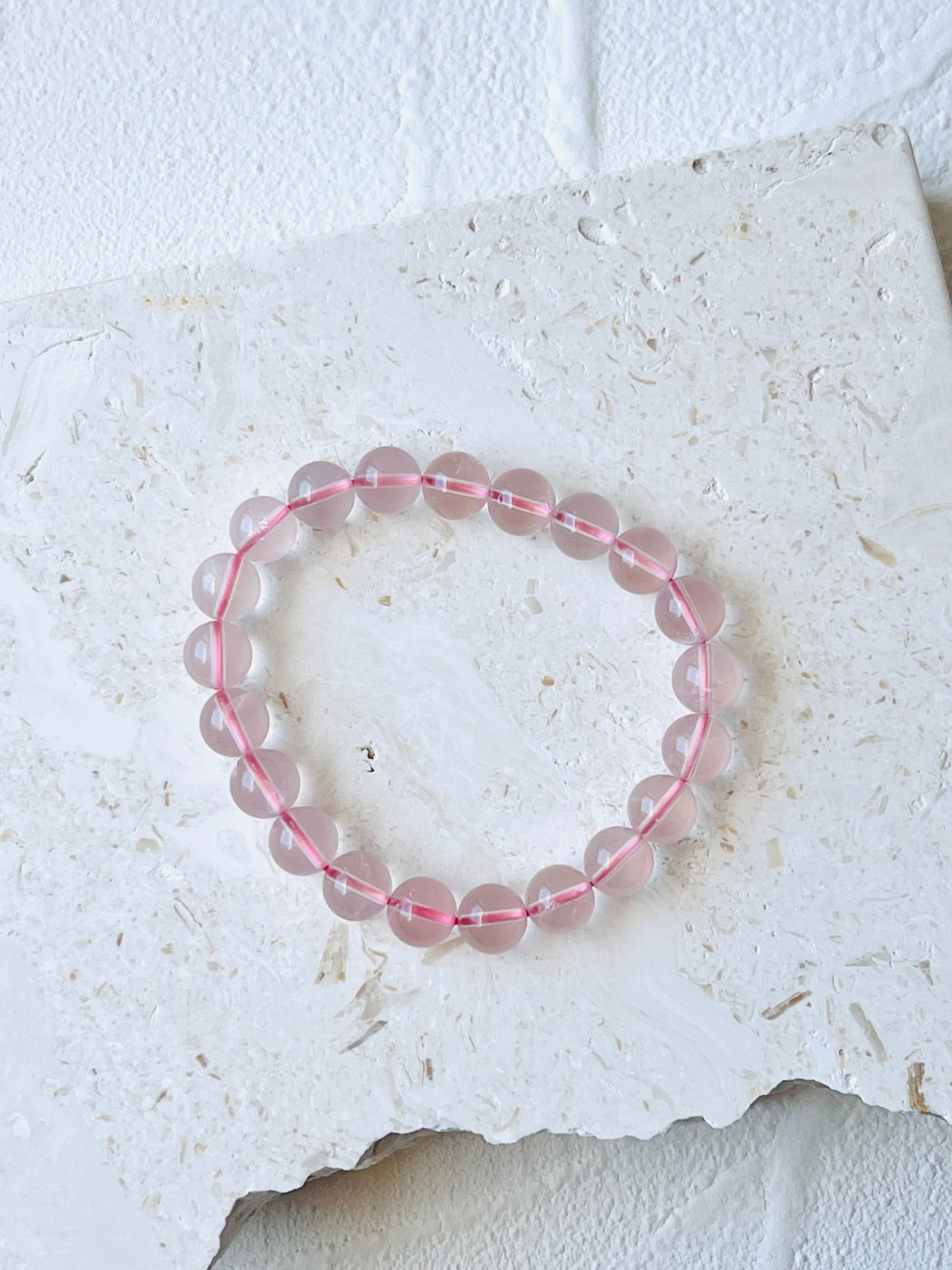 Star Rose Quartz 9 mm bracelet