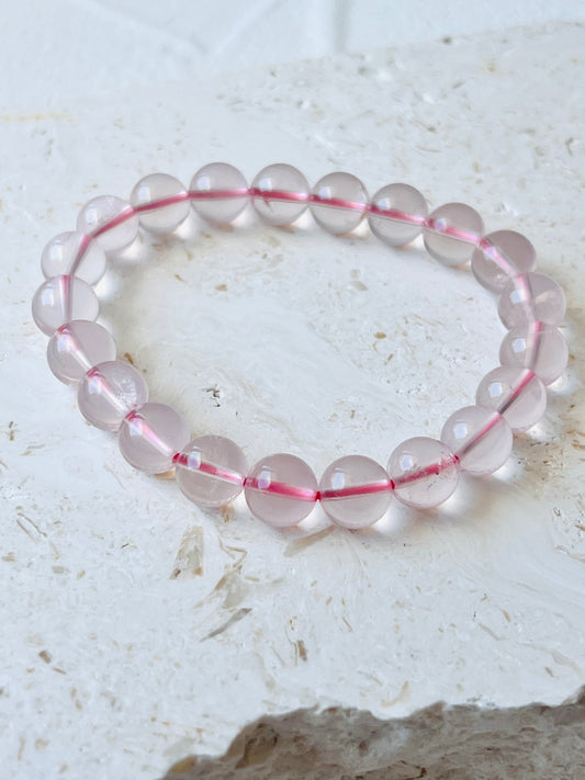 Star Rose Quartz 9 mm bracelet