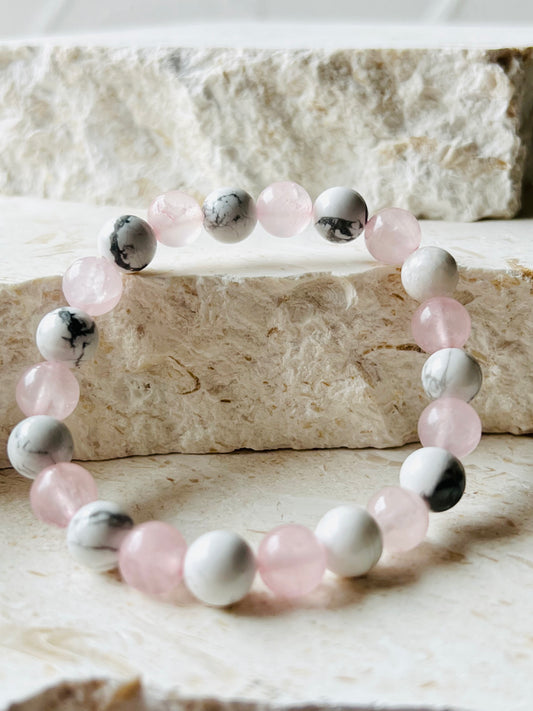 Howlite and Rose Quartz bracelet