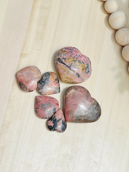 Rhodonite Heart - Zoee Crystals