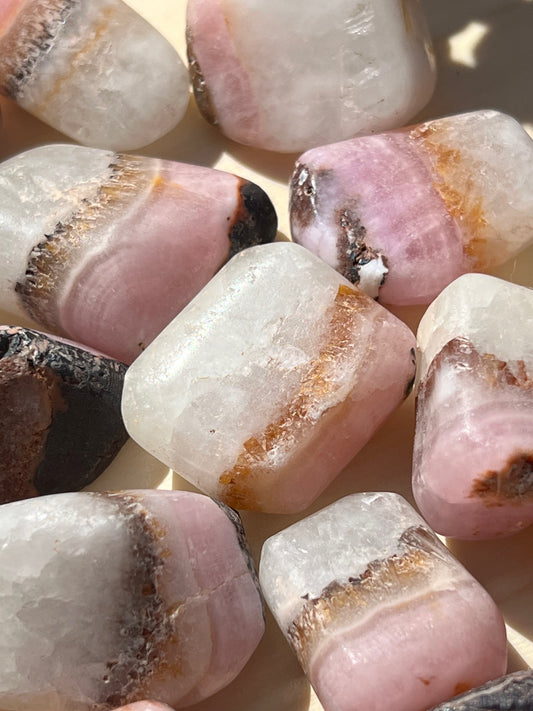 Pink Aragonite Tumble - Zoee Crystals