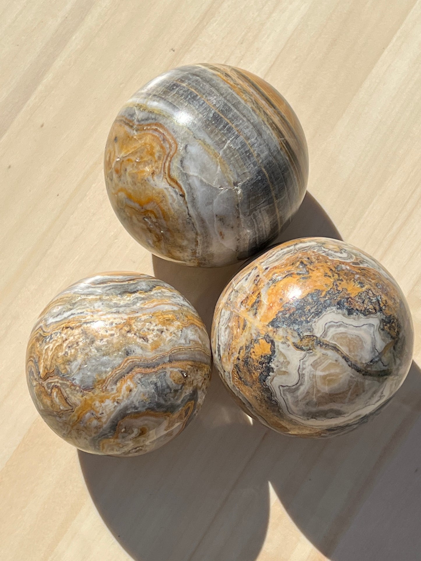 Bumblebee Calcite Sphere - Zoee Crystals