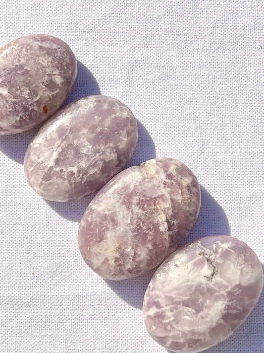 Lepidolite Palmstone - Zoee Crystals