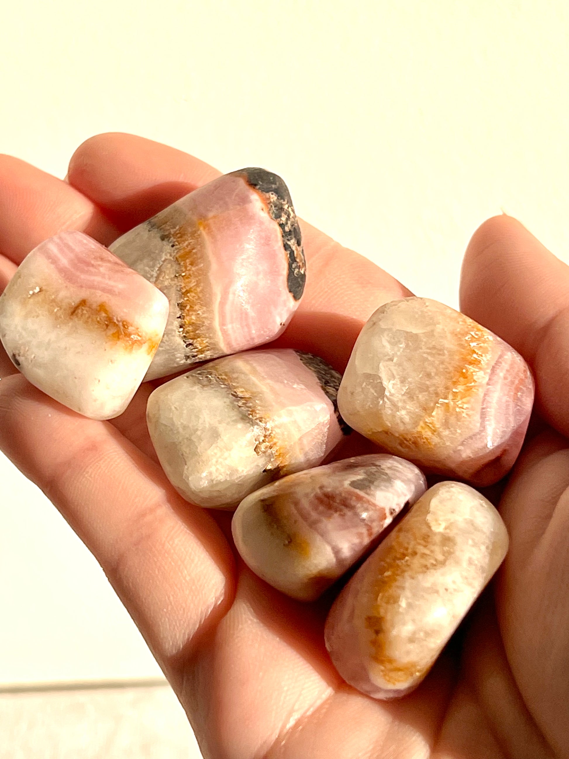 Pink Aragonite Tumble - Zoee Crystals