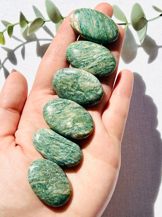Green Jade Mini Palmstone - Zoee Crystals