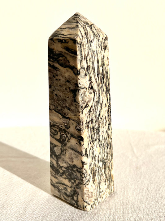 Zebra Jasper Tower - Zoee Crystals