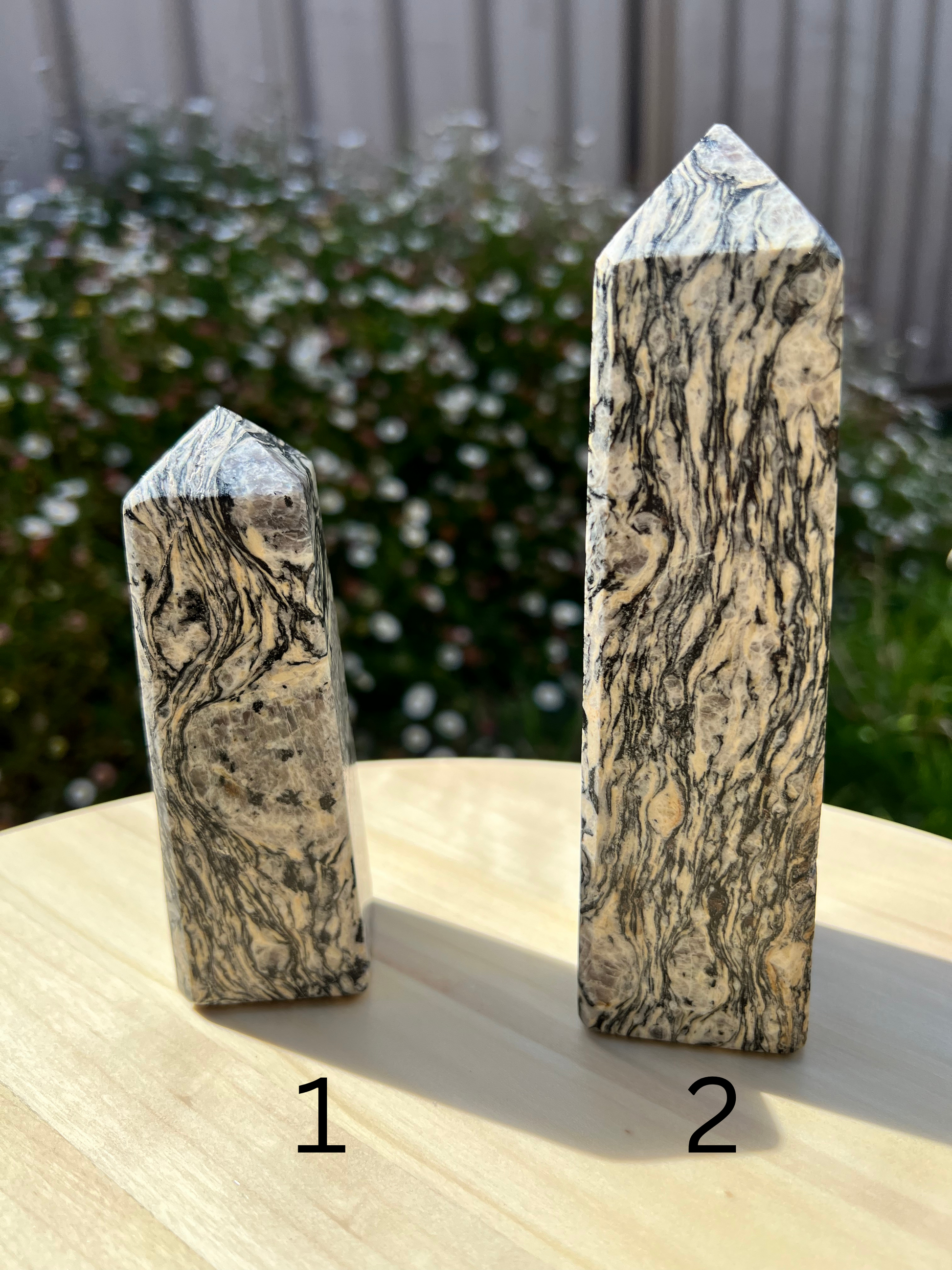 Zebra Jasper Tower - Zoee Crystals